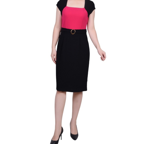 NY Collection Dresses & Skirts - NY collection Elegant Pink and Black Dress size 8 GUC…